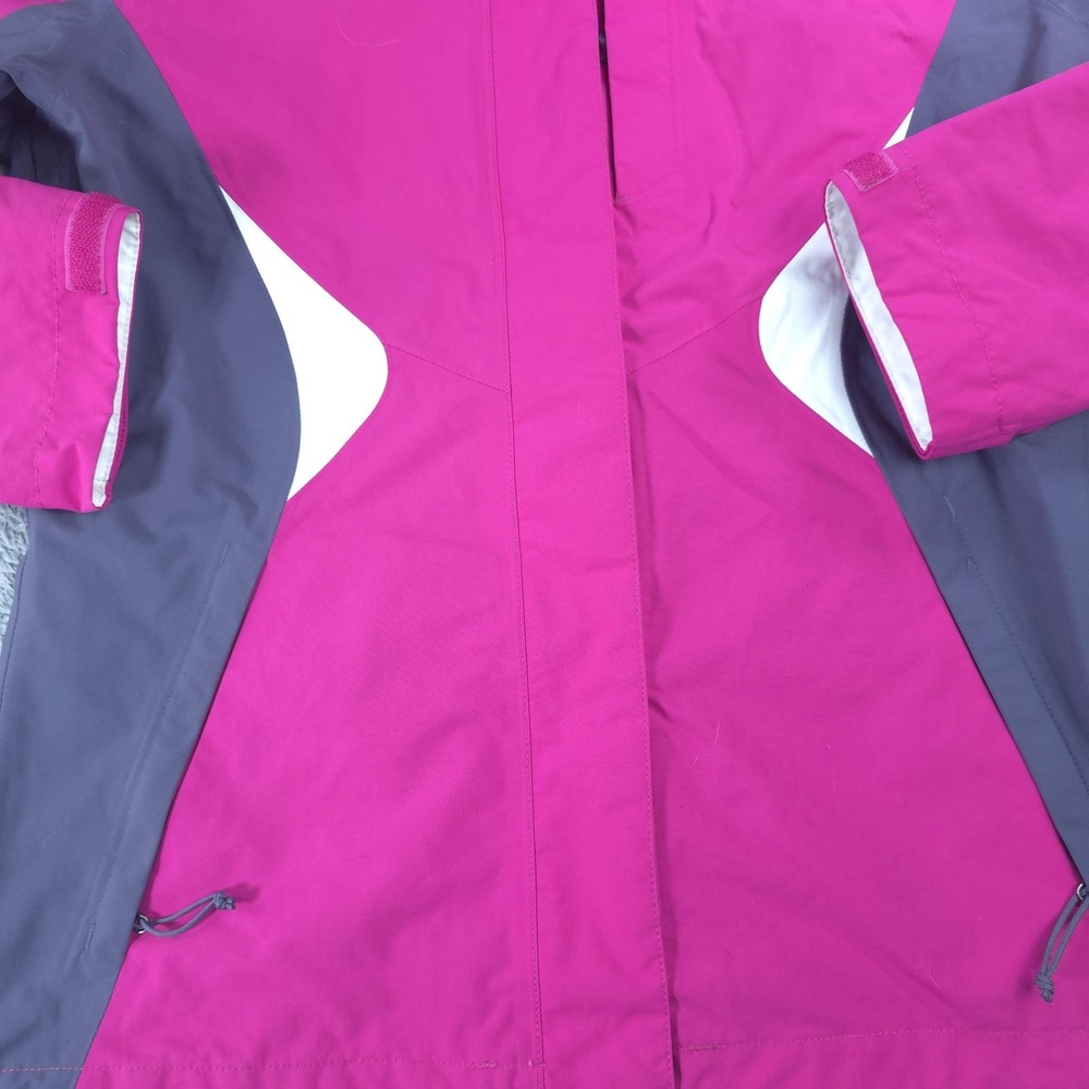 The North Face Jacket Womens Small Pink Gray Hooded Ski Waterproof Colorblock - Picture 2 of 13